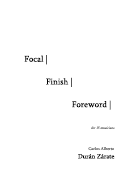 Cover page: Focal | Finish | Foreword