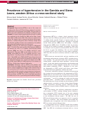 Cover page: Prevalence of hypertension in the Gambia and Sierra Leone, western Africa: a cross-sectional study.