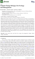 Cover page: Climate Change Refugia, Fire Ecology and Management