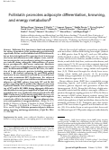 Cover page: Follistatin promotes adipocyte differentiation, browning, and energy metabolism[S]