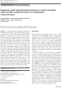 Cover page: Integrated genetic map and genetic analysis of a region associated with root traits on the short arm of rye chromosome 1 in bread wheat