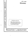 Cover page: SUMMARY OF RESEARCH PROGRESS MEETING OF NOV. 6, 1952.