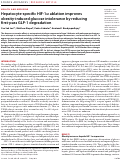 Cover page: Hepatocyte-specific HIF-1α ablation improves obesity-induced glucose intolerance by reducing first-pass GLP-1 degradation