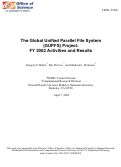 Cover page: The global unified parallel file system (GUPFS) project: FY 2002 
activities and results