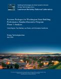 Cover page: Systems Packages for Washington State Building Performance Standard Incentive Program: Phase 1 Analysis