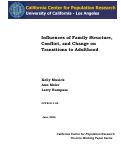 Cover page: Influences of Family Structure, Conflict, and Change on Transitions to Adulthood