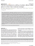 Cover page: Pharmaco-proteogenomic profiling of pediatric diffuse midline glioma to inform future treatment strategies.
