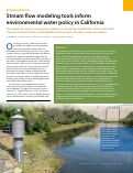 Cover page: Stream flow modeling tools inform environmental water policy in California