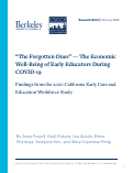 Cover page: “The Forgotten Ones”—The Economic Well-Being of Early Educators During COVID-19