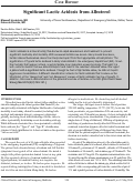 Cover page: Significant Lactic Acidosis from Albuterol