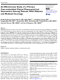 Cover page: An Effectiveness Study of a Primary Care-embedded Clinical Pharmacist-Led Intervention Among Patients With Diabetes and Medicaid Coverage