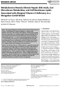 Cover page: Multiassay nutritional metabolomics profiling of low vitamin A status versus adequacy is characterized by reduced plasma lipid mediators among lactating women in the Philippines: A pilot study