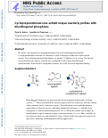 Cover page: Cyclopropeniminium Ions Exhibit Unique Reactivity Profiles with Bioorthogonal Phosphines