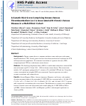 Cover page: A genetic risk score comprising known venous thromboembolism loci is associated with chronic venous disease in a multi-ethnic cohort