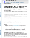 Cover page: Empowering patients with the PREPARE advance care planning program results in reciprocal clinician communication