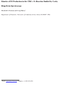 Cover page: Kinetics of IO Production in the CH2I + O2 Reaction Studied by Cavity Ring-Down Spectroscopy