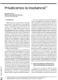 Cover page: Privaticemos la insolvencia