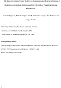 Cover page: The Impact of Intimate Partner Violence on Homelessness and Returns to Housing: A Qualitative Analysis From the California Statewide Study of People Experiencing Homelessness.