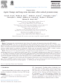 Cover page: Agent Orange and long-term outcomes after radical prostatectomy