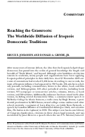 Cover page: Reaching the Grassroots: The Worldwide Diffusion of Iroquois Democratic Traditions