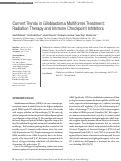 Cover page: Current Trends in Glioblastoma Multiforme Treatment: Radiation Therapy and Immune Checkpoint Inhibitors