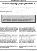 Cover page: Development of a Case-based Reading Curriculum and Its Effect on Resident Reading