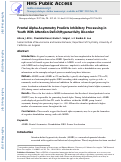 Cover page: Frontal alpha asymmetry predicts inhibitory processing in youth with attention deficit/hyperactivity disorder