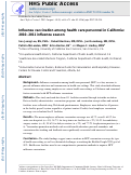 Cover page: Influenza vaccination among health care personnel in California: 2010-2011 influenza season