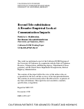 Cover page: Beyond Tele-substitution: A Broader Empirical Look at Communication Impacts