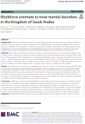 Cover page: Workforce estimate to treat mental disorders in the Kingdom of Saudi Arabia.