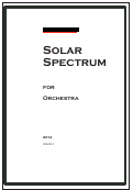 Cover page: Solar Spectrum