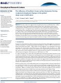 Cover page: The influence of Southern Ocean surface buoyancy forcing on glacial‐interglacial changes in the global deep ocean stratification