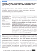 Cover page: Structure-Function Relationships in Perimetric Glaucoma: Comparison of Minimum-Rim Width and Retinal Nerve Fiber Layer Parameters