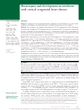 Cover page: Brain injury and development in newborns with critical congenital heart disease