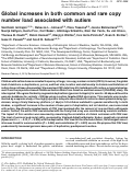 Cover page: Global increases in both common and rare copy number load associated with autism