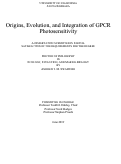 Cover page: Origins, Evolution, and Integration of GPCR Photosensitivity