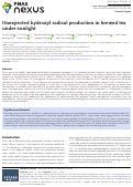 Cover page: Unexpected hydroxyl radical production in brewed tea under sunlight.