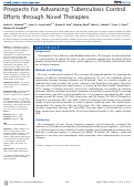 Cover page: Prospects for Advancing Tuberculosis Control Efforts through Novel Therapies