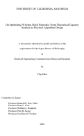 Cover page: On optimizing wireless mesh networks : from theoretical capacity analysis to practical algorithm design