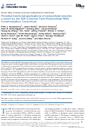 Cover page: Potential functional applications of extracellular vesicles: a report by the NIH Common Fund Extracellular RNA Communication Consortium.