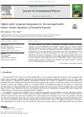 Cover page: Higher-order temporal integration for the incompressible Navier–Stokes equations in bounded domains