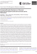 Cover page: Emerging Mosquito Resistance to Piperonyl Butoxide-Synergized Pyrethroid Insecticide and Its Mechanism