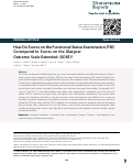 Cover page: How Do Scores on the Functional Status Examination (FSE) Correspond to Scores on the Glasgow Outcome Scale-Extended (GOSE)?