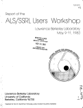 Cover page: REPORT OF THE ALS/SSRL USERS WORKSHOP, LAWRENCE BERKELEY LABORATORY, MAY 9-11, 1983