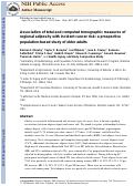 Cover page: Association of total adiposity and computed tomographic measures of regional adiposity with incident cancer risk: a prospective population-based study of older adults1