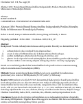 Cover page: Protein Bound Homocitrulline Independently Predicts Mortality Risks In Maintenance Hemodialysis Patients