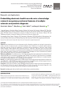 Cover page: Embedding electronic health records onto a knowledge network recognizes prodromal features of multiple sclerosis and predicts diagnosis