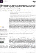 Cover page: Mitochondrial DNA and Electron Transport Chain Protein Levels Are Altered in Peripheral Nerve Tissues from Donors with HIV Sensory Neuropathy: A Pilot Study.