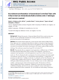 Cover page: Recruitment and retention in randomized controlled trials with urban American Indian/Alaska Native adolescents: Challenges and lessons learned.