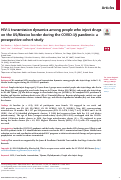 Cover page: HIV-1 transmission dynamics among people who inject drugs on the US/Mexico border during the COVID-19 pandemic: a prosepective cohort study